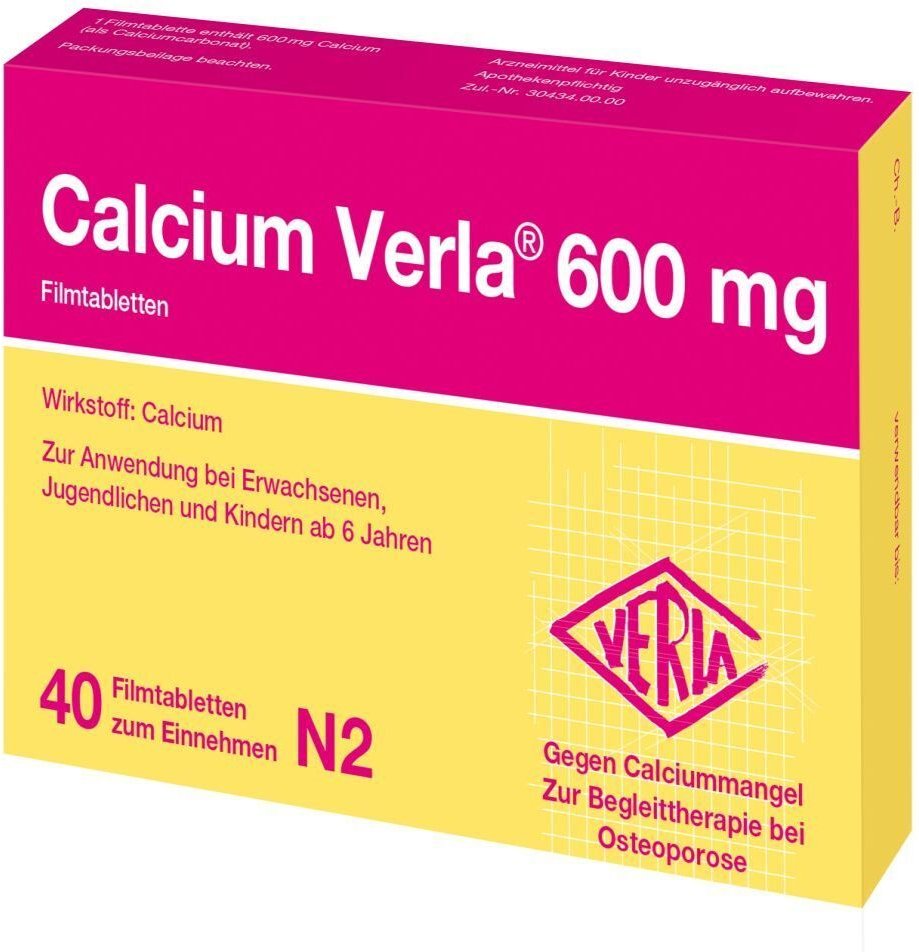 Calcium Verla 600 mg Filmtabletten 40 St