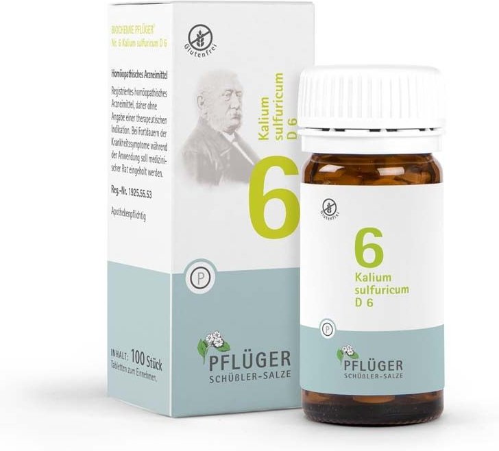 Biochemie Pflüger 6 Kalium sulfuricum D Tabl. 100 St Tabletten