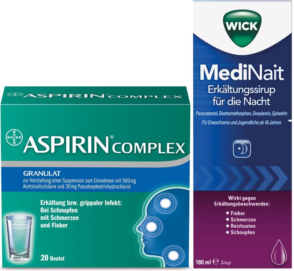Erkältungsset Aspirin + Wick MediNait 1 St Set