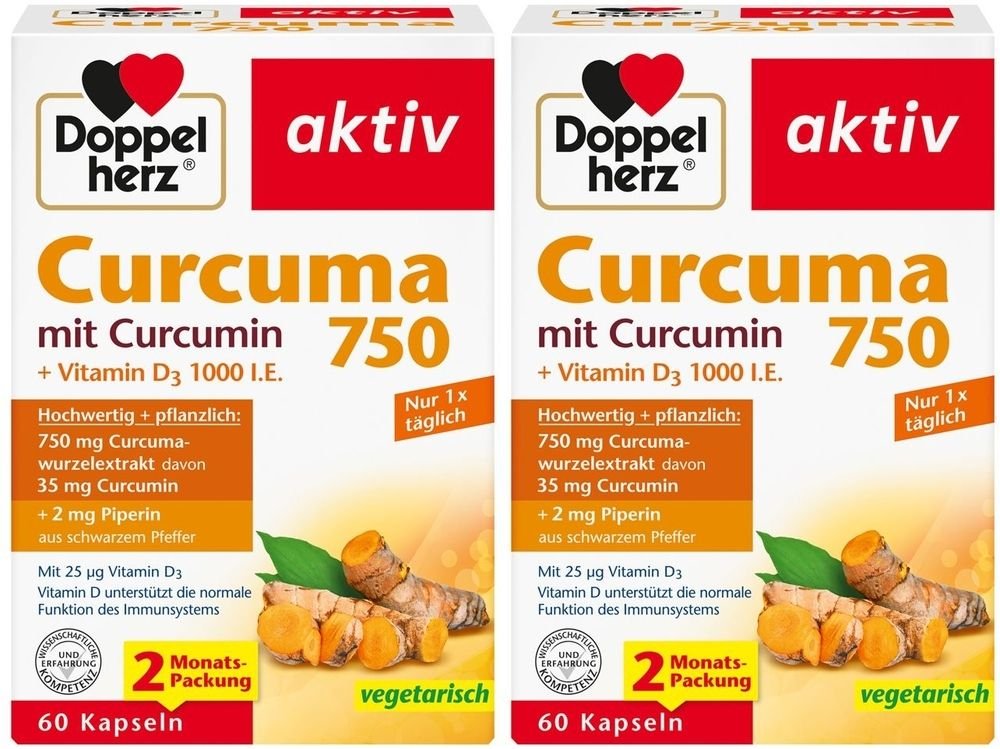 Doppelherz aktiv Curcuma 750 x2 2x60 St Kapseln