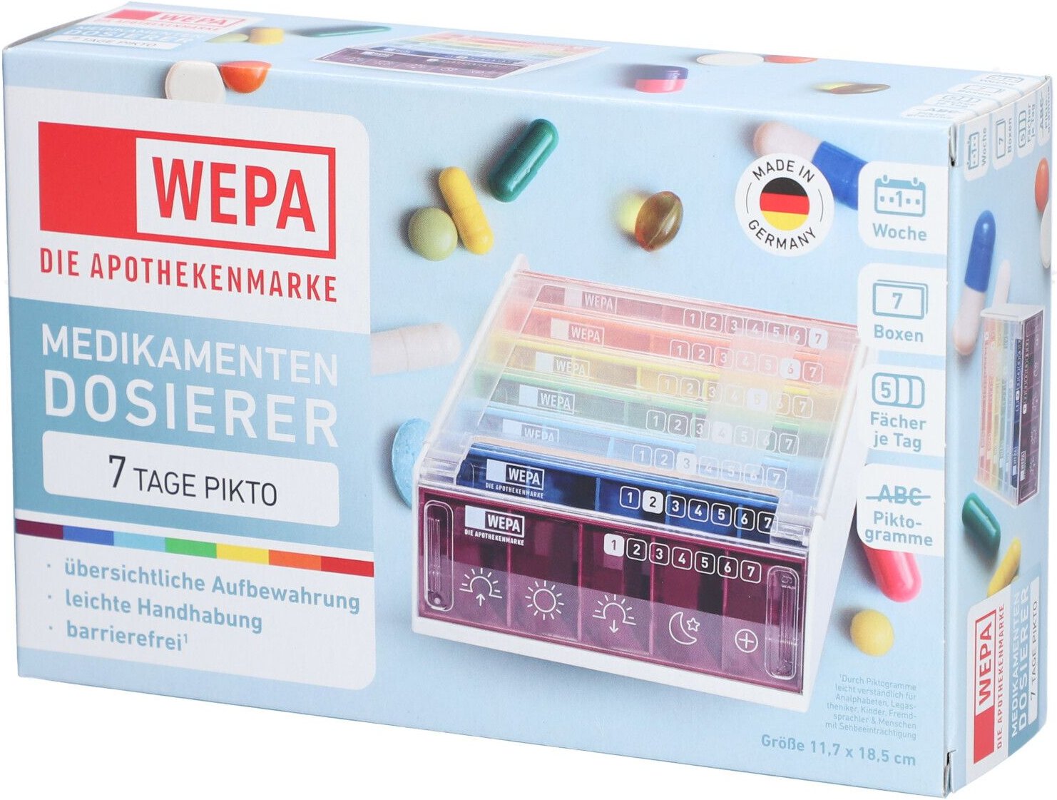 Wepa 7 Tage Wochenmagazin Piktogramme Regenbogen