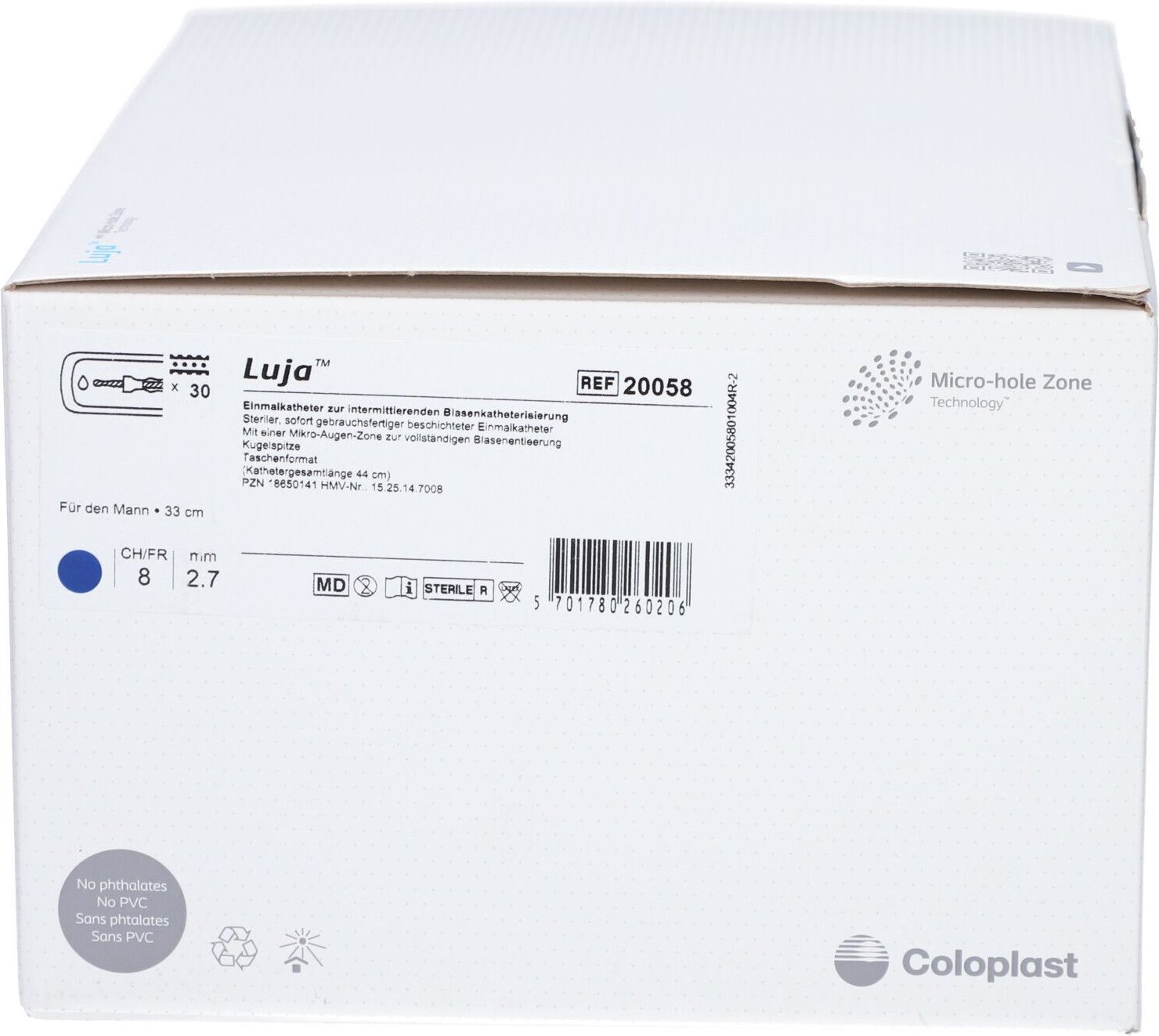 Luja Einmalkath.Mann im Taschenformat Ch 8 30 St Katheter