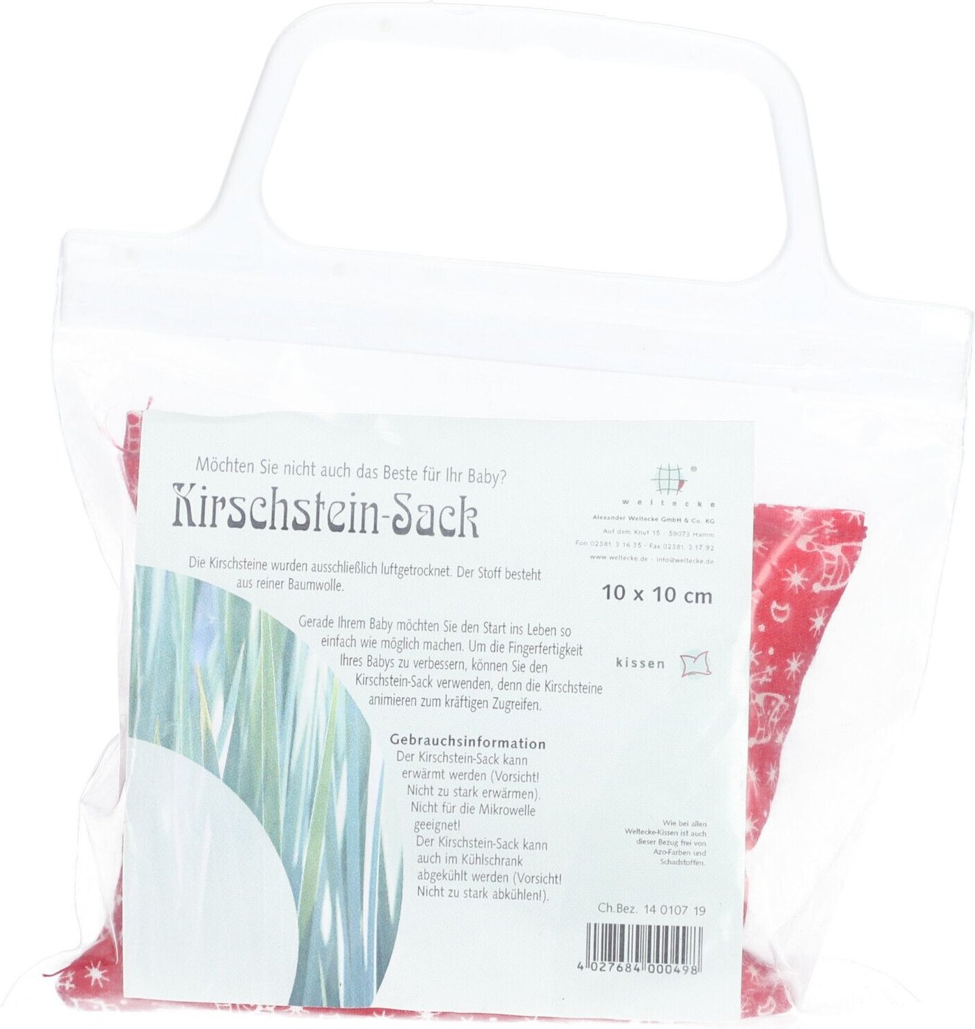 Kirschsteinsack 10x10 cm 1 St Wärmekissen