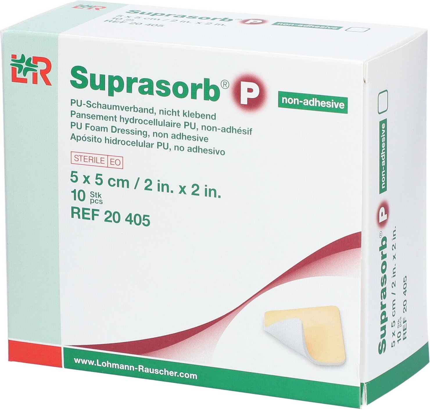 Suprasorb P PU-Schaumv.nicht klebend 5x5 cm 10 St Verband