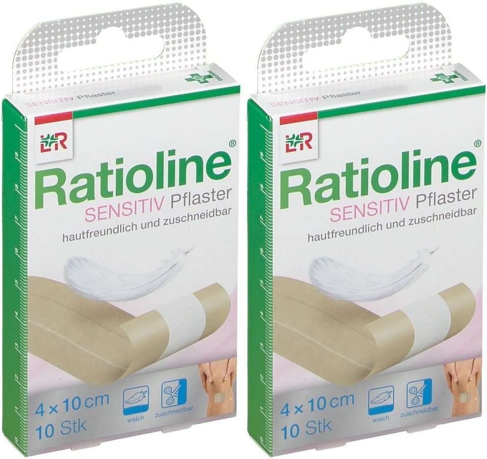 Ratioline sensitive Wundschnellverband 4 cmx1 m 2x 2x1 St Pflaster