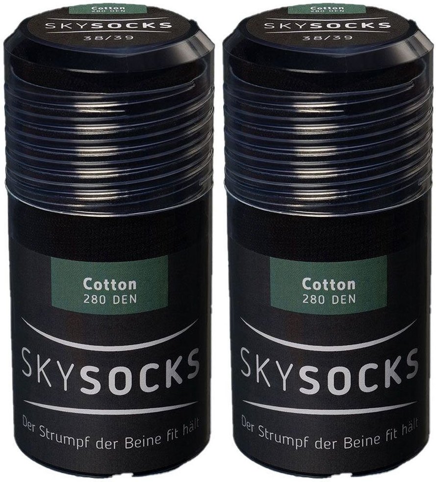 Skysocks Cott Black 44/45 x2 2x2 St