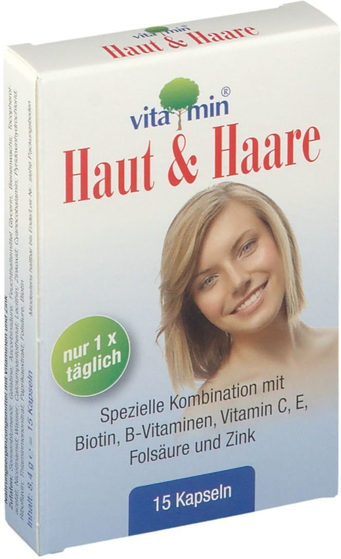 Haut+Haare Vitamin Natur Pharma Kapseln 15 St
