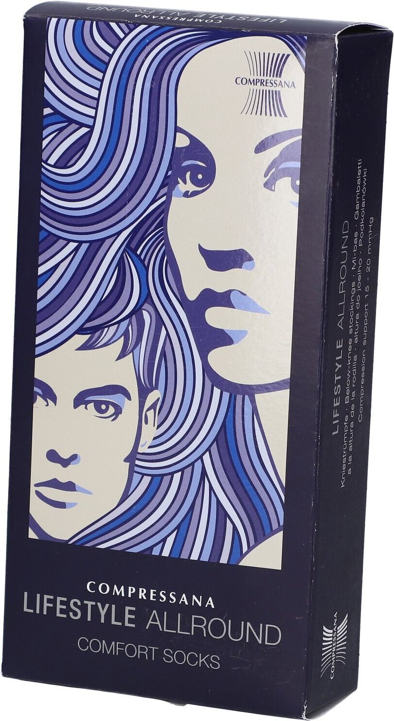 Compressana Lifestyle Allround AD 3 schwarz m.Sp. 2 St Strümpfe