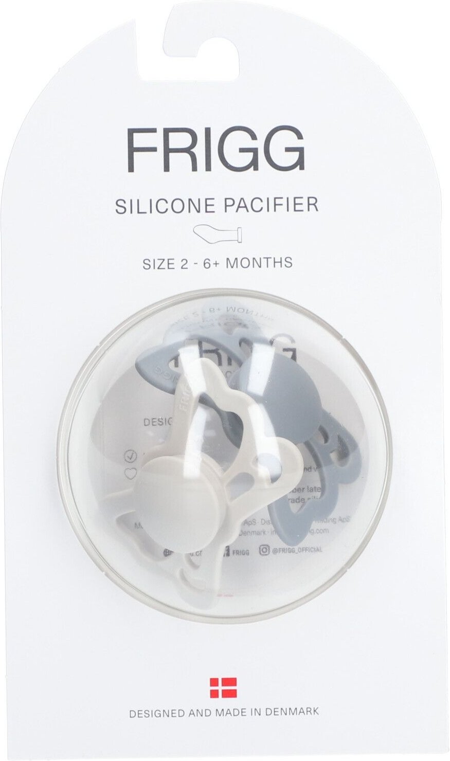 Frigg Silicoon Fopspeen Butterfly Grey - Silver 6-18 Maanden 1 St Schnuller