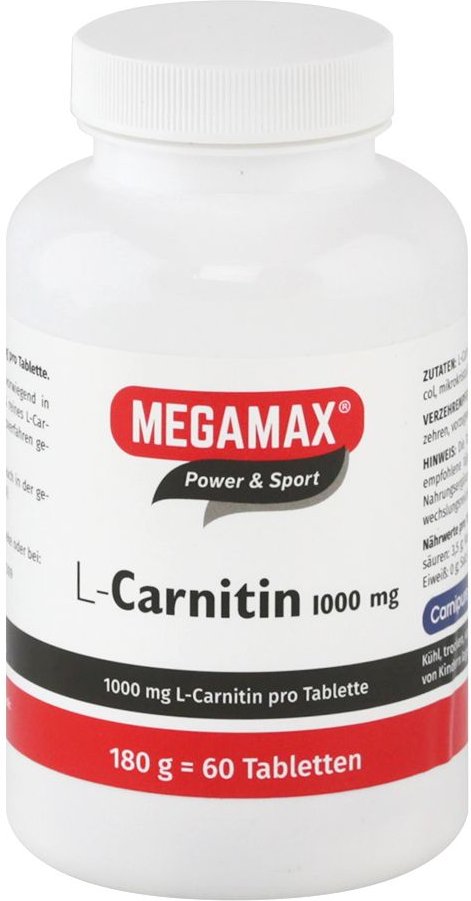 L-Carnitin 1000 mg Megamax Tabletten