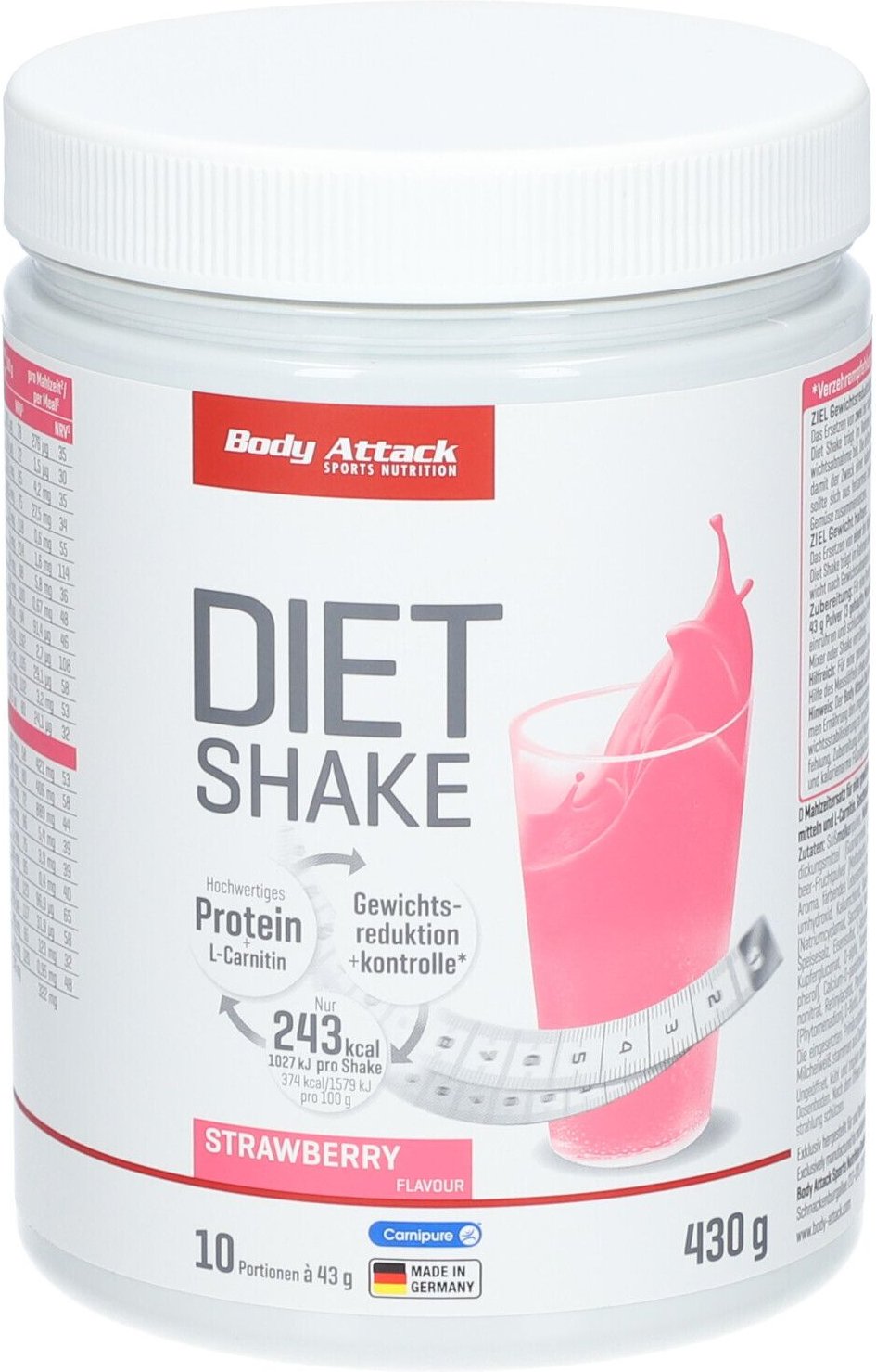 Diet Shake Strawberry-Yoghurt Pulver 430 g