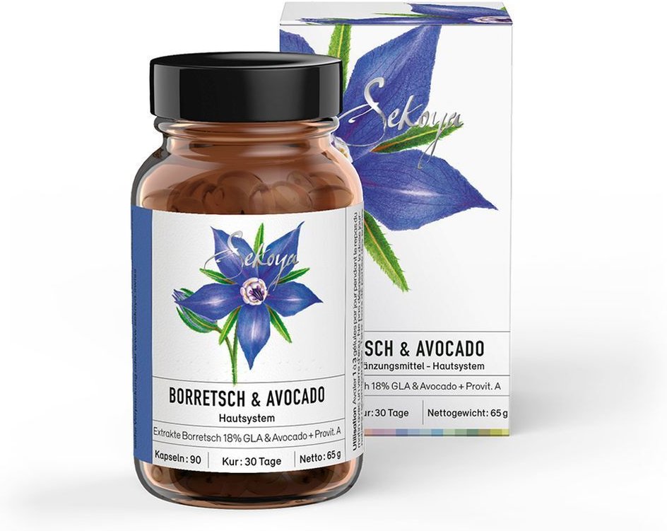 Sekoya Borretsch + Avocado Kaps Fl 90 Stk St Kapseln