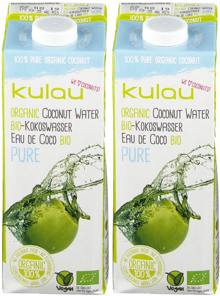 Kulau Bio Kokoswasser Pure 2x1000 ml Flüssigkeit
