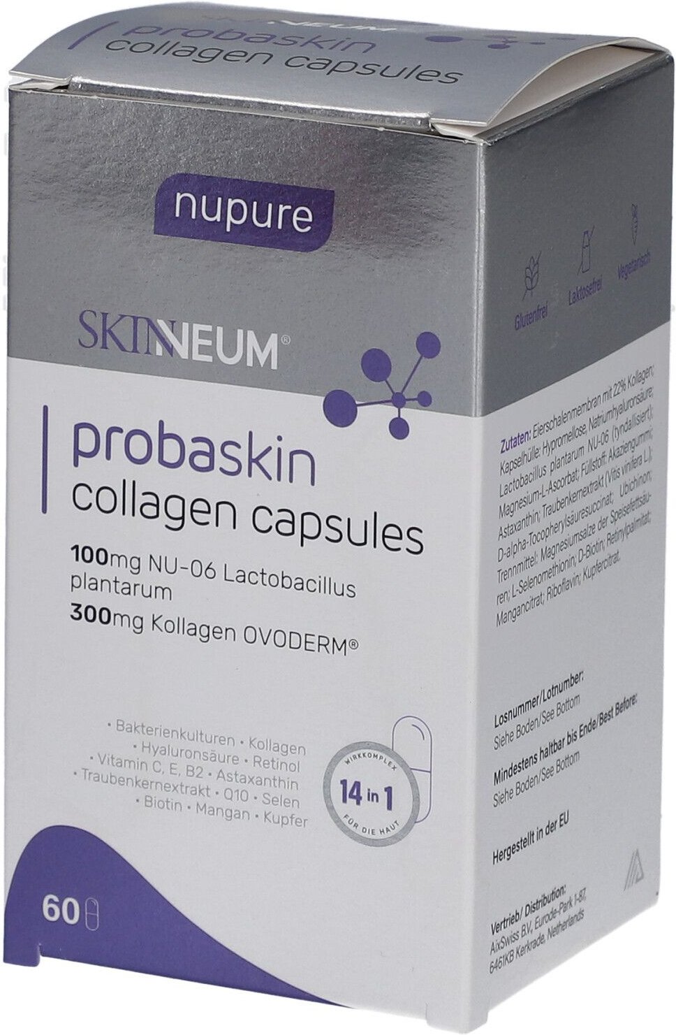 Thumbnail - Nupure probaskin Kollagen Kps.+Milchsäurebakterien 60 St Kapseln