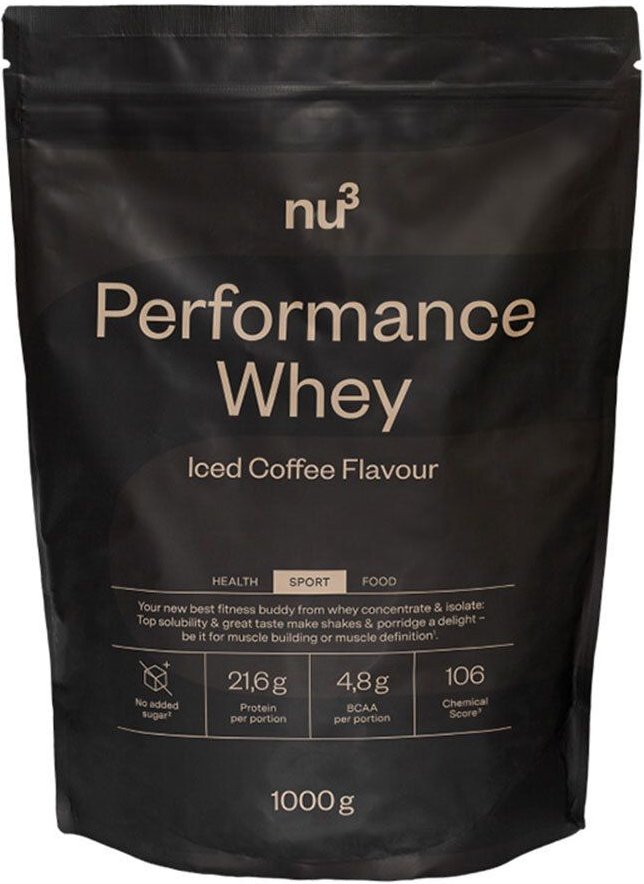 nu3 Performance Whey, Iced Coffee, Pulver 1000 g