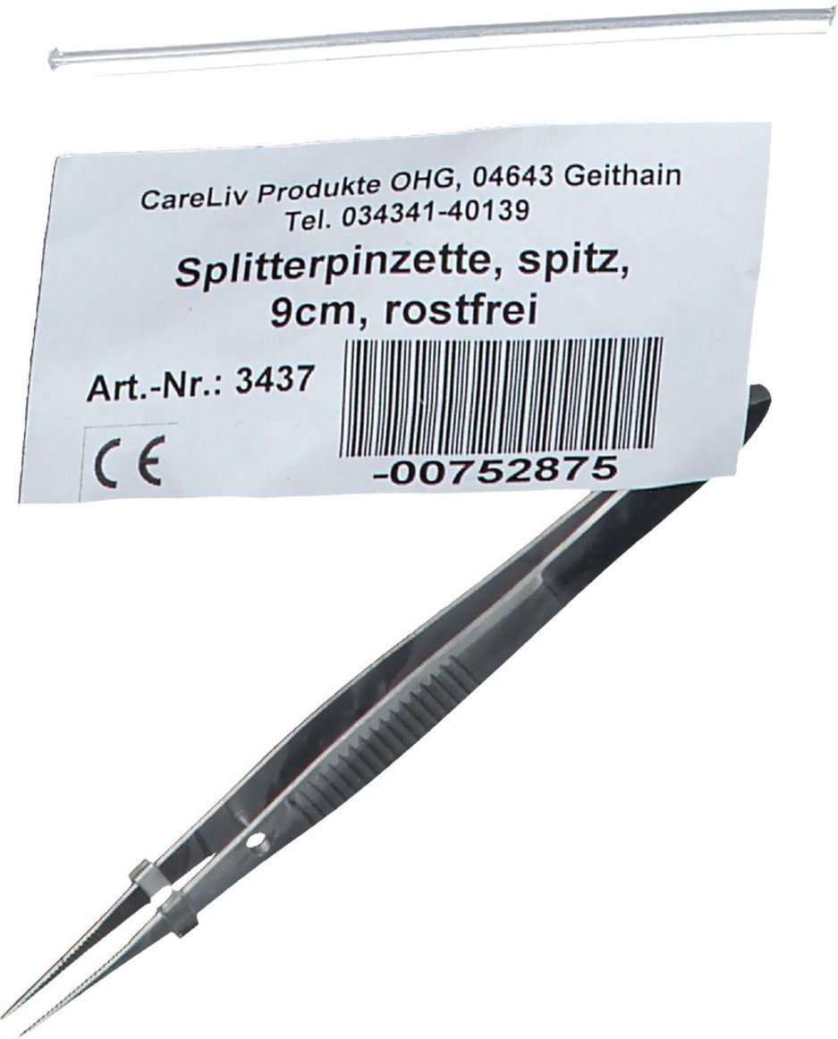 Pinzette Splitter spitz rostfrei 8 cm 1 St