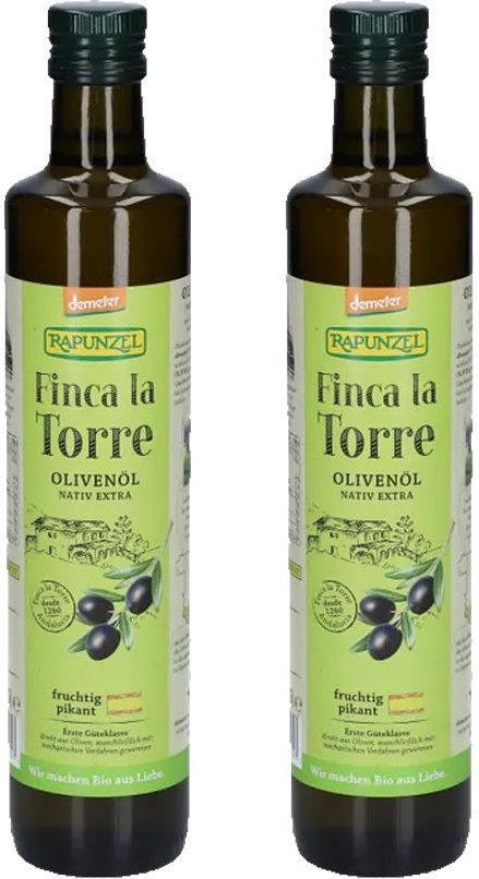 Rapunzel Olivenöl Finca la Torre, nativ extra, demeter 2x500 ml Öl