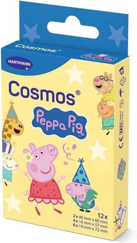 Cosmos Peppa Pig Pflasterstrips 3 Größen 12 St Pflaster