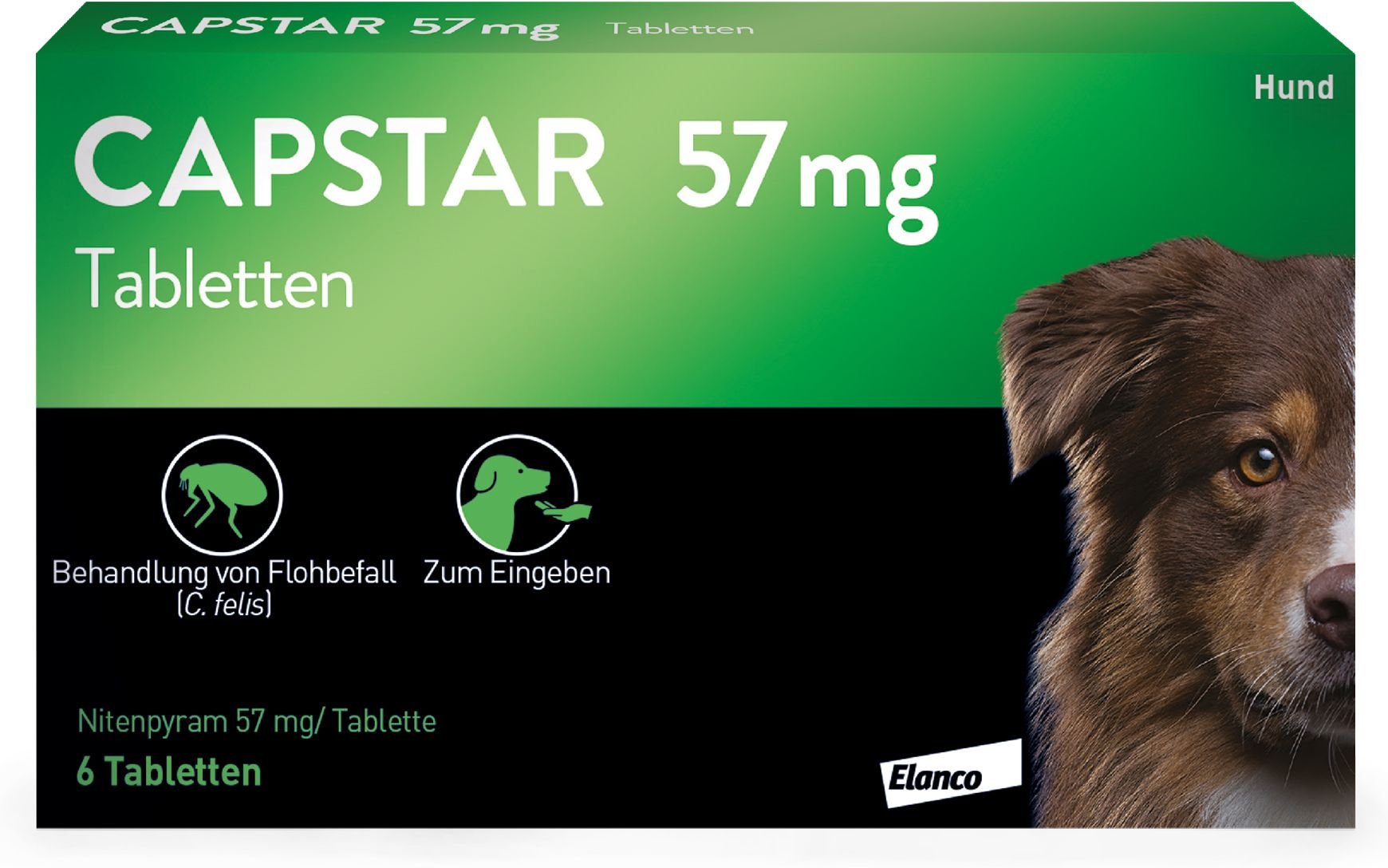 Capstar 57 mg Tabletten f.große Hunde 6 St
