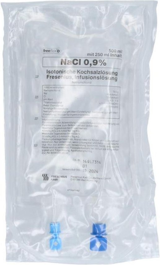 Isotonische Kochsalzlösung 500ml halbgefüll.freeflex