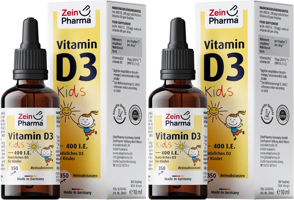 Thumbnail - Vitamin D3 Tropfen 400 IE x2 2x10 ml zum Einnehmen