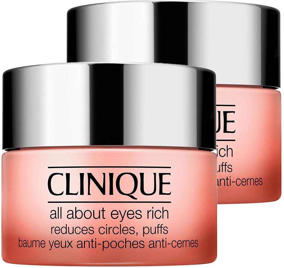 2x Clinique All About Eyes Rich Augencreme gegen Schwellungen & dunkle Augenringe 2x15 ml Creme