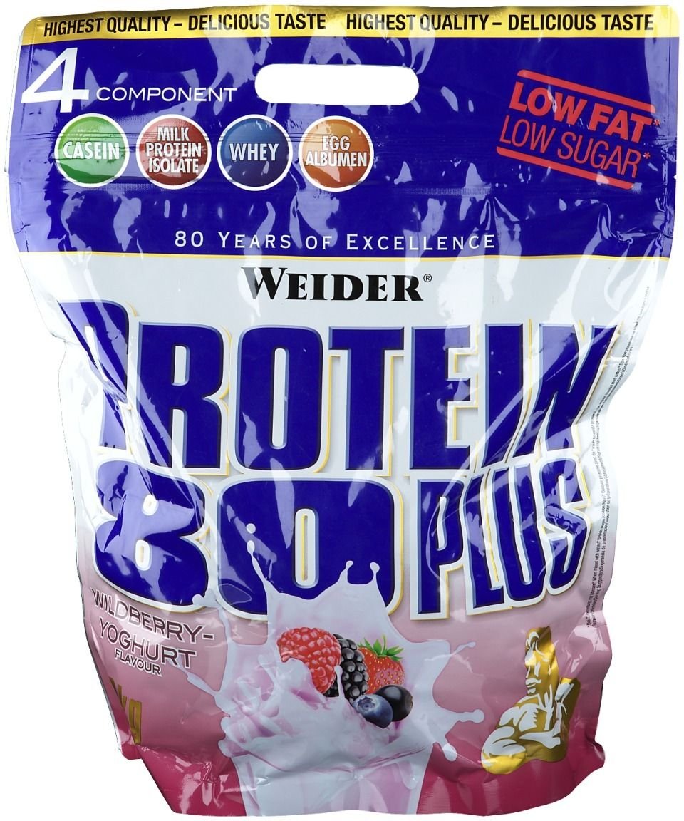 Thumbnail - Weider Protein 80 Plus, Waldfrucht-Joghurt, Pulver 2000 g