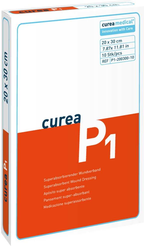 Curea P1 superabsorb.Wundauflage 20x30 cm 10 St Kompressen