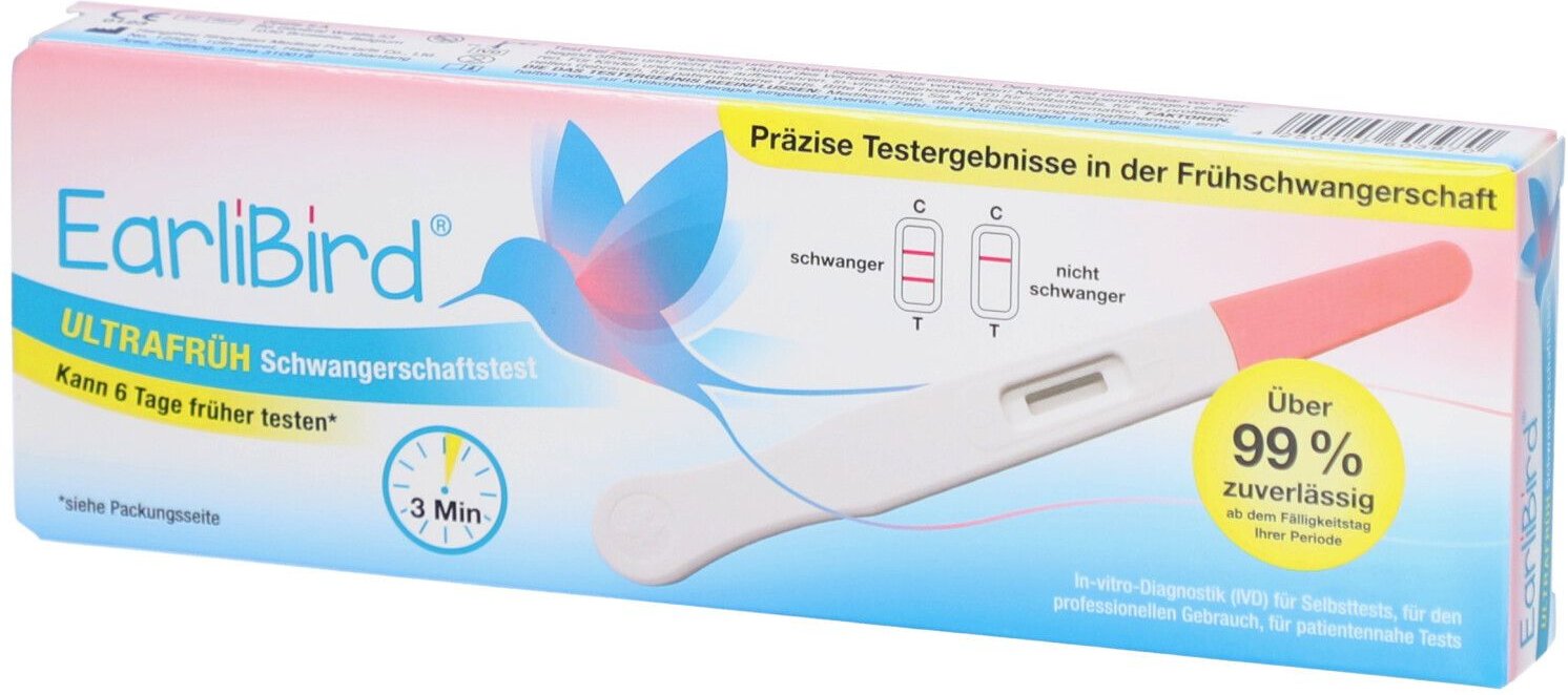 Earlibird Ultrafrüh Schwangerschaftstest Urin 1 St Teststreifen
