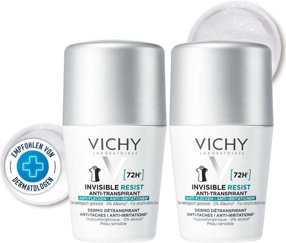 Thumbnail - Vichy DEO Roll-on 72h Anti-Flecken Invisible DP 2x50 ml Creme