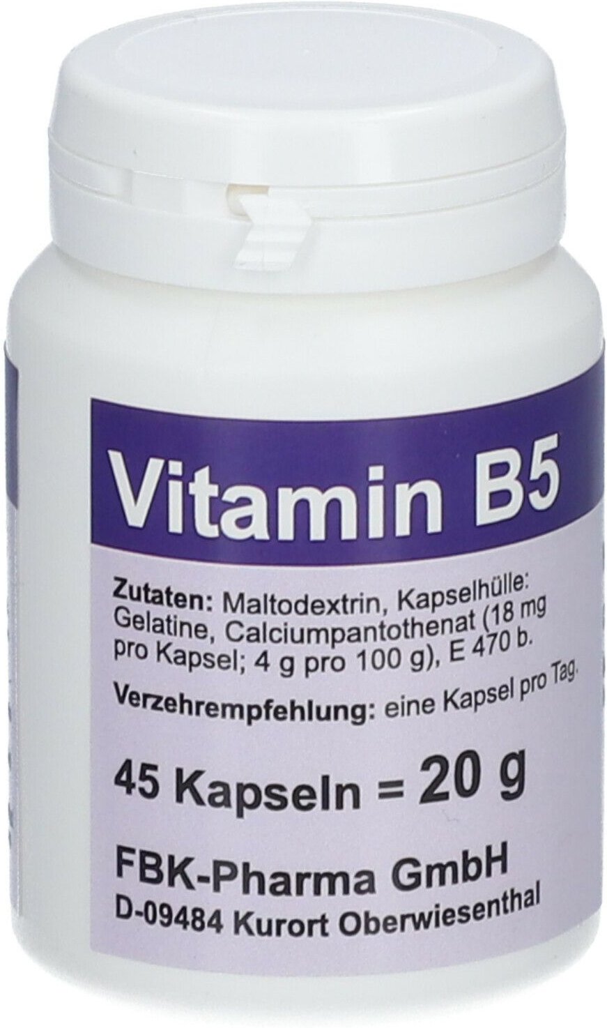 Thumbnail - Vitamin B5 Kapseln 45 St