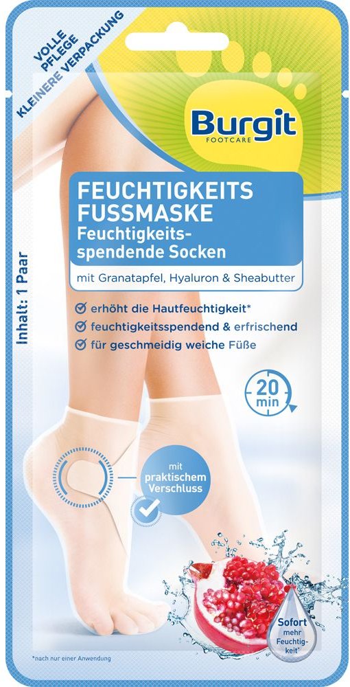 Burgit Feuchtigkeits Fußmaskensocken 2 St Maske