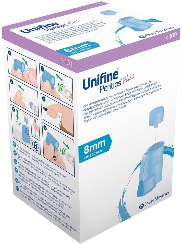 Unifine Pentips plus 8 mm 31 G Kanüle