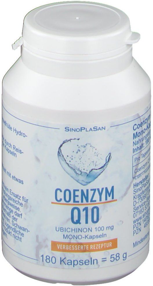 Coenzym Q10 100 mg Ubichinon Mono-Kapseln 180 St Kapseln