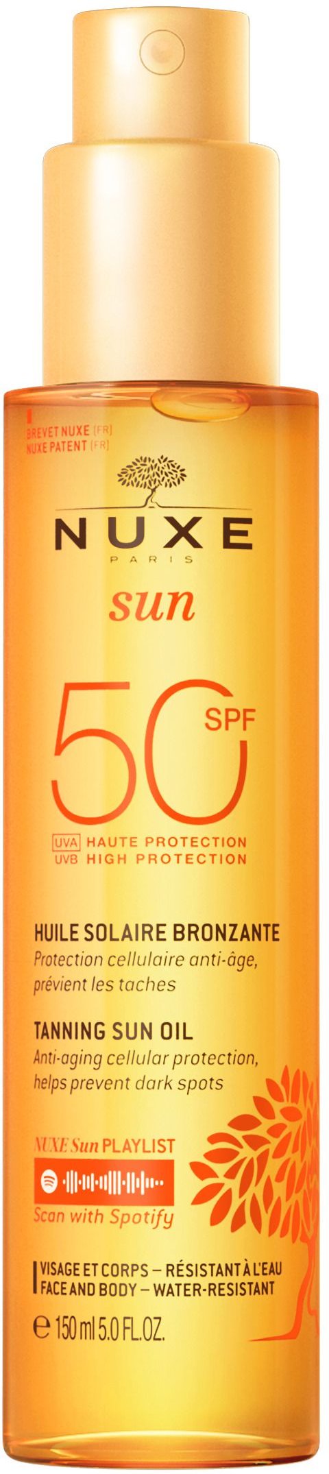 Nuxe Sun Sonnenöl Gesicht & Körper LSF 50 150 ml Öl