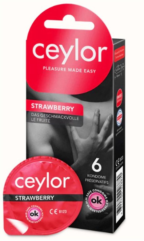 Ceylor Strawberry Präservativ 6 Stk St Kondome