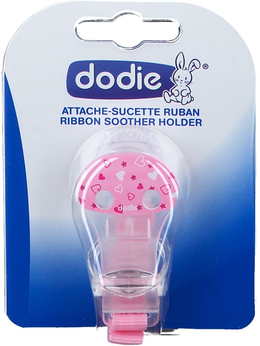 Dodie Fopspeenhouder Lint+Clip NM 1 St Schnullerkette