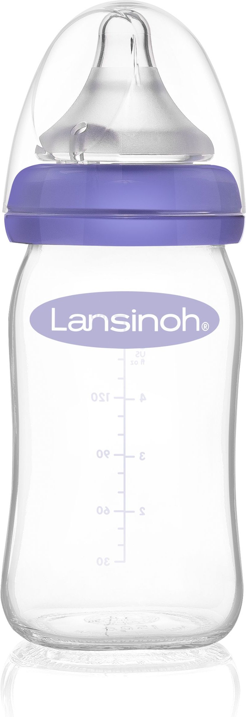Lansinoh Weithalsflasche Glas 160 ml mit Sauger S 1 St Flaschen