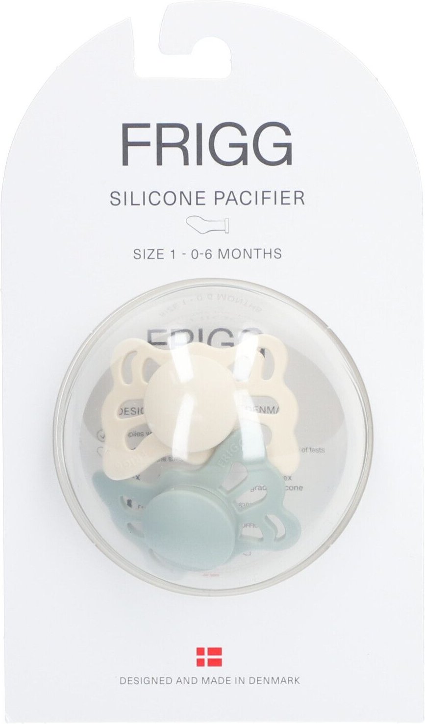 Frigg Silicoon Fopspeen Butterfly Cream - Sage 0-6 Maanden 1 St Schnuller