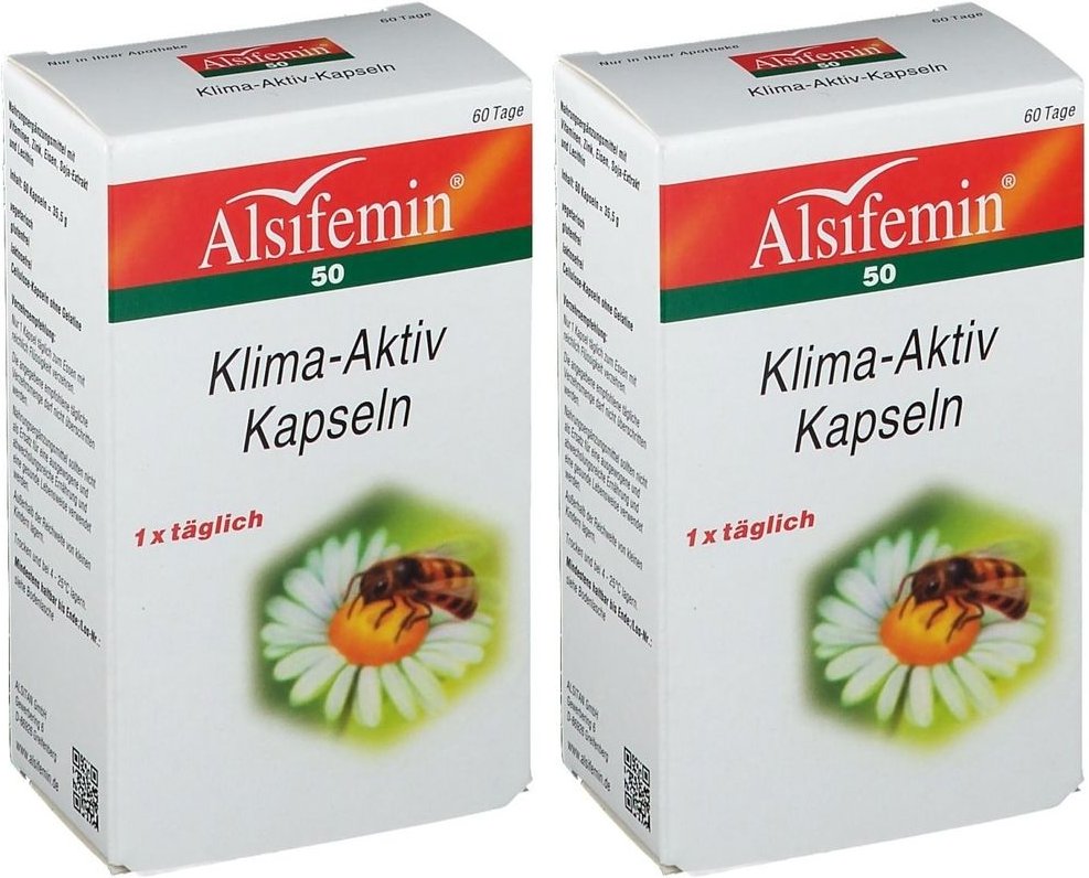 Alsifemin 50 Klima-Aktiv m.Soja 1x1 Kapseln 2x 2x60 St