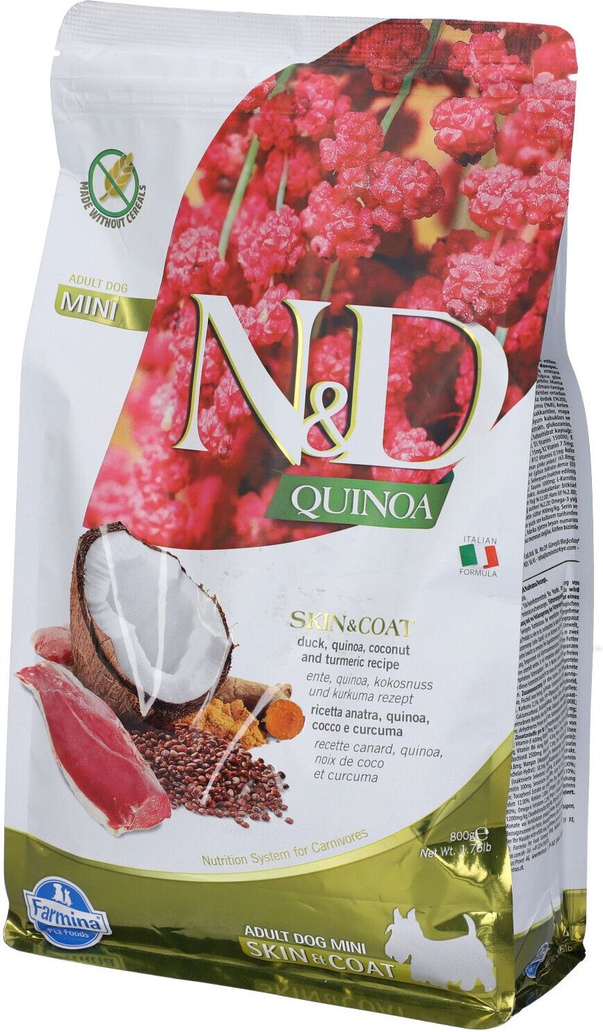 N&D Q DOG Sk&Co Duck AD Mini 800 g Futter