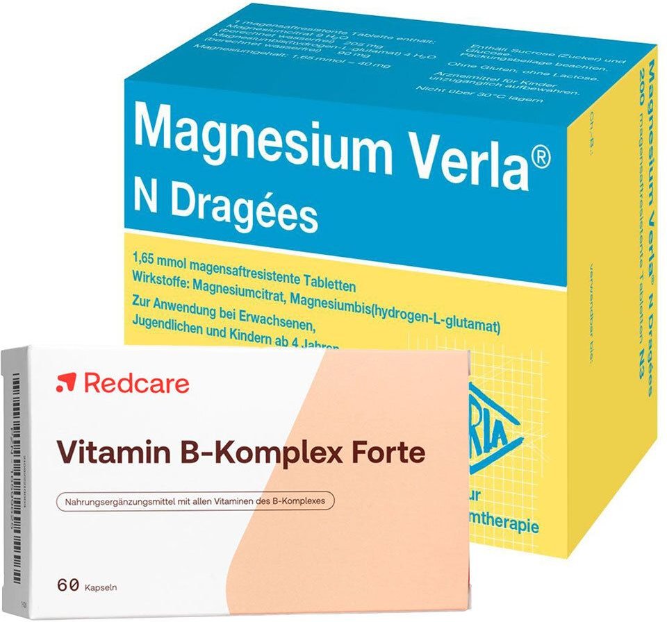 Thumbnail - Magnesium Verla® N Dragées + Redcare Vitamin B-Komplex Forte 200+60 St Set