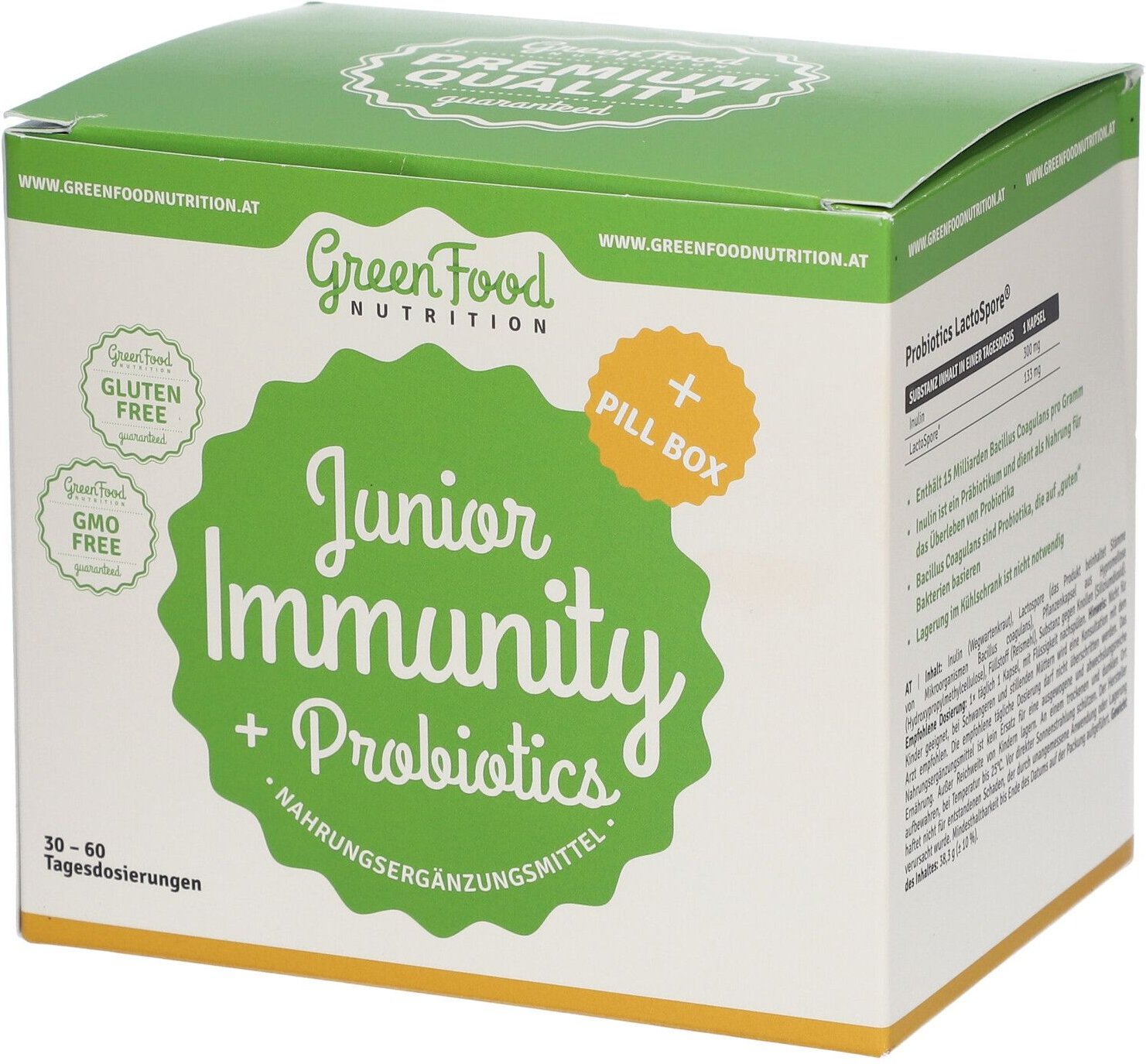 GreenFood Nutrition Junior Immunity + Probiotics Pillbox 1 St Kapseln