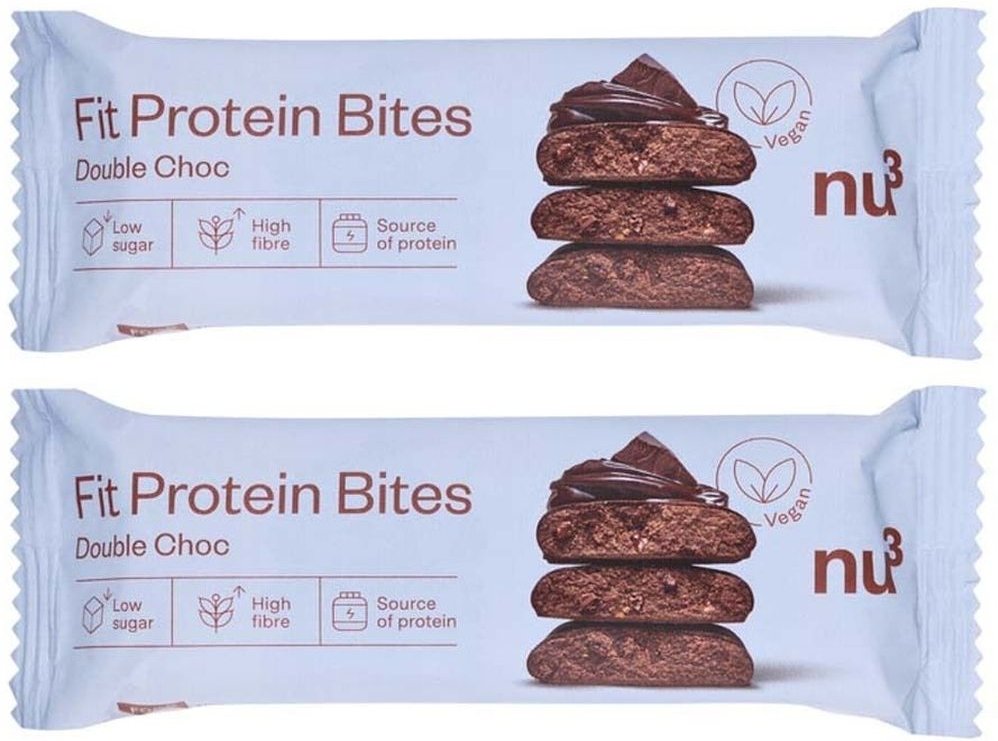 nu3 Fit Protein Bites Double Choc x2 2x60 g Riegel