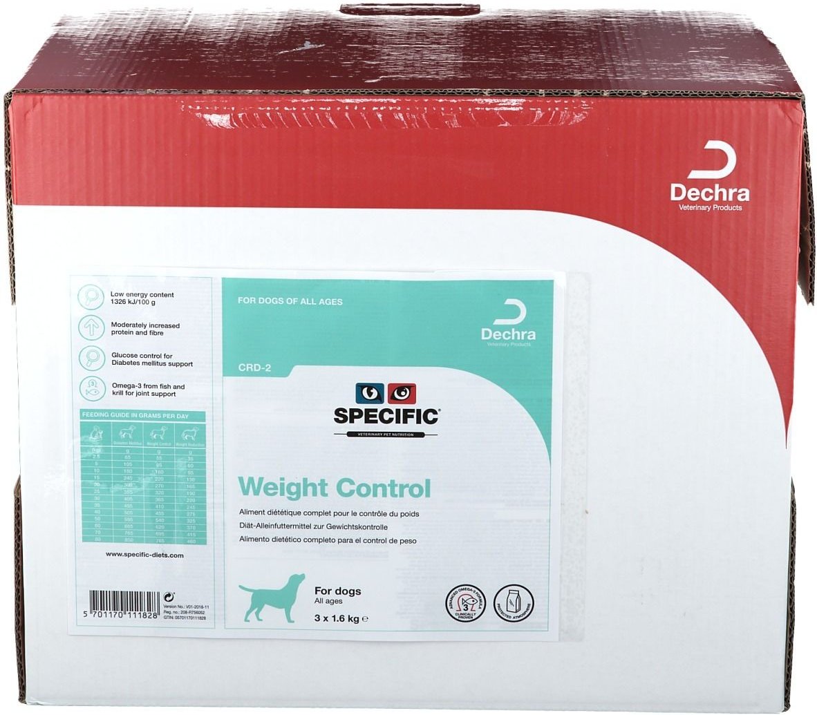 Specific Crd-2 Weight Control 3x1,6kg 3x1,6 kg Pellets