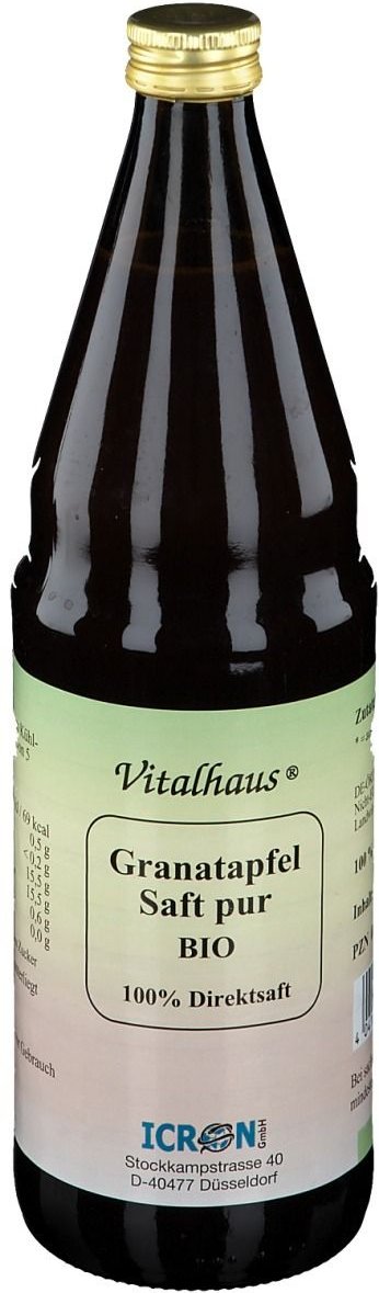 Granatapfel Saft Pur Bio Vitalhaus 750 ml