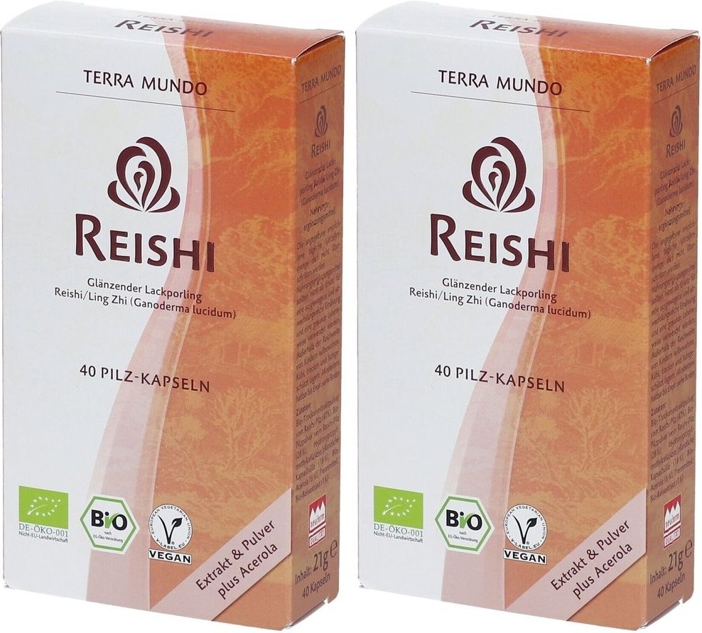 Reishi Vitalpilz Bio Terra Mundo Kapseln 2x 2x40 St