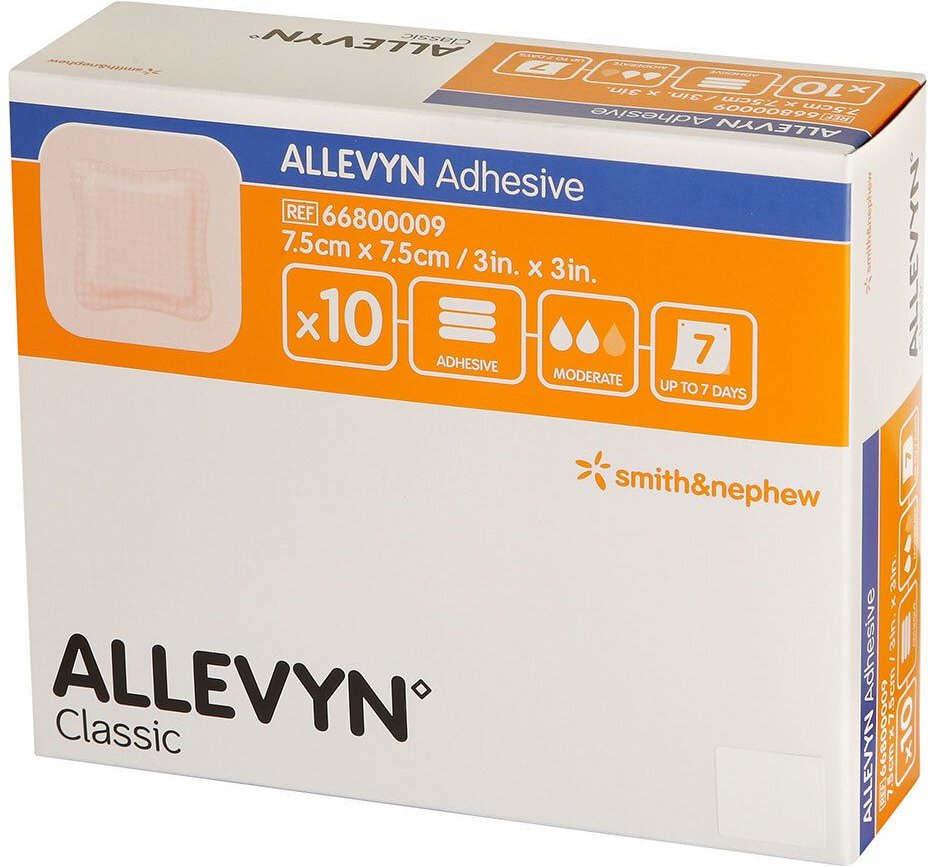 Allevyn Adhesive 7,5x7,5 cm haftende Wundauflage