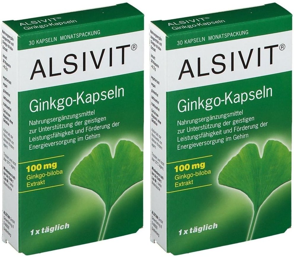 Ginkgo 100 mg Alsivit Kapseln 2x 2x30 St