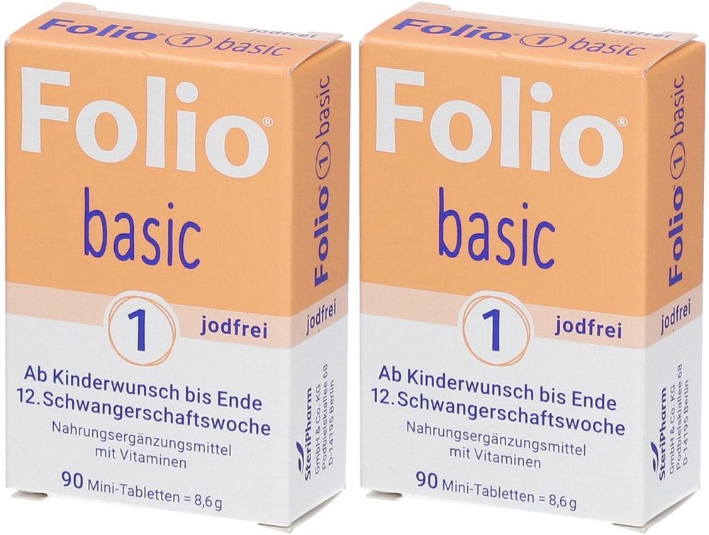 2x Folio 1 basic jodfrei Filmtabletten 2x90 St